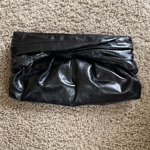 Express Black Leather Clutch - Picture 3 of 7